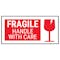Fragile Handle With Care - Red Bold Labels On A Roll