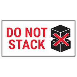 Do Not Stack Boxes Red Labels On A Roll - Landscape