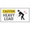 Caution Heavy Load Yellow Labels On A Roll - Landscape
