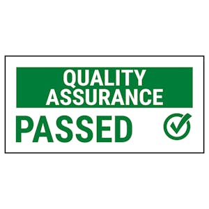 Quality Assurance Passed Labels On A Roll