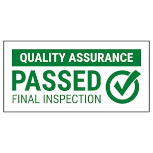 Quality Assurance Passed Final inspection Labels On A Roll
