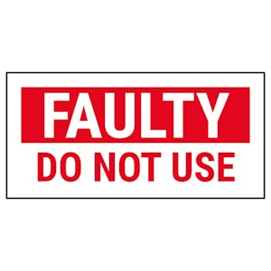 Faulty Do Not Use Red Labels On A Roll