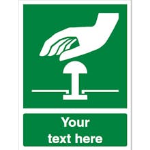 Custom Emergency Stop Button Safety Sign