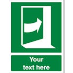 Custom Door Opens On The Right Hand Side Safety Sign
