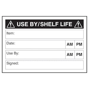 Use By / Shelf Life  Square Labels On A Roll