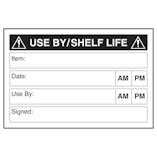 Use By / Shelf Life  Square Labels On A Roll