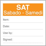Sat Sabado Samedi Labels On A Roll
