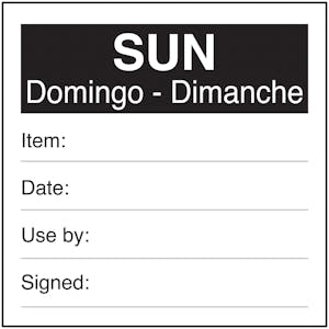 Sun Domingo Dimanche Labels On A Roll