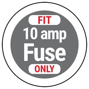 FIT 10 amp Fuse ONLY Circular Labels On A Roll