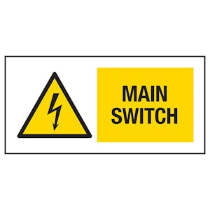 Main Switch Labels On A Roll