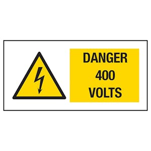 Danger 400 Volts Labels On A Roll