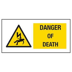 Danger Of Death Labels On A Roll