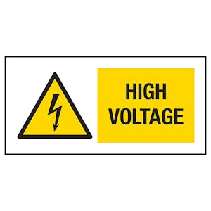 High Voltage Labels On A Roll