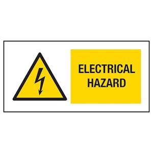 Electrical Hazard Labels On A Roll