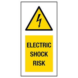 Electric Shock Risk Labels On A Roll - Portrait