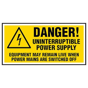 Danger! Uninterruptible Power Supply Labels On A Roll