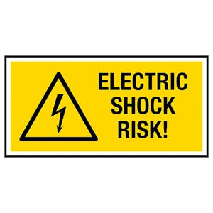 Electric Shock Risk! Labels On A Roll - Landscape