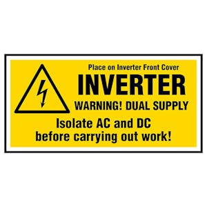 Inverter Warning! Dual Supply...Labels On A Roll