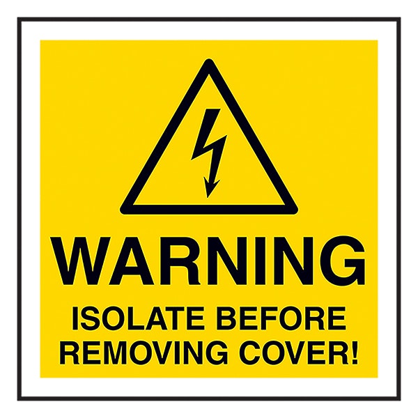 Cartello Di Avvertimento VSafety 'Pericolo - Isolare La Rete Prima Di Intervenire' – 150 X 200 Mm – Plastica Rigida 1 Mm