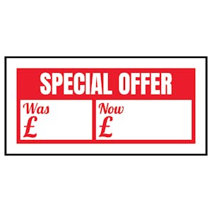 Special Offer - Was / Now Labels On A Roll