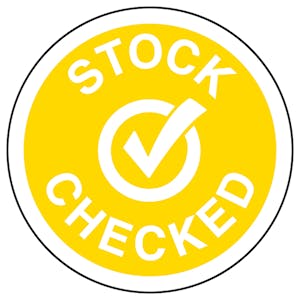 Stock Take Write-On Red Circular Labels On A Roll