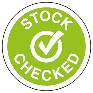 Stock Checked Lime Green Circular Labels On A Roll