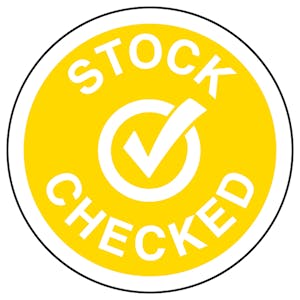 Stock Checked Yellow Circular Labels On A Roll