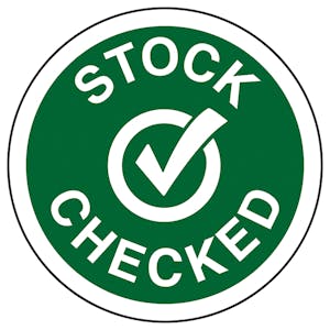 Stock Checked Green Circular Labels On A Roll