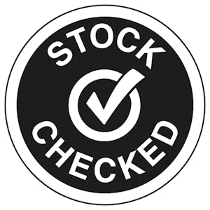 Stock Checked Black Circular Labels On A Roll