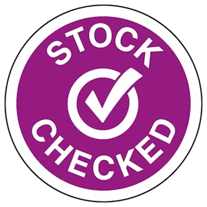 Stock Checked Purple Circular Labels On A Roll