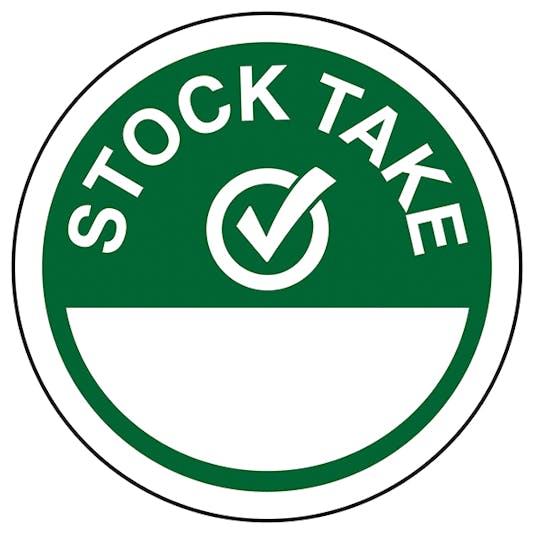 Stock Take WriteOn Green Circular Labels On A Roll Stock Control