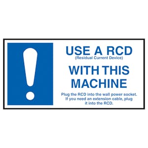 Use A RCD (Residual Current Device)...Labels On A Roll