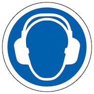 Ear Protection Symbol Circular Labels On A Roll