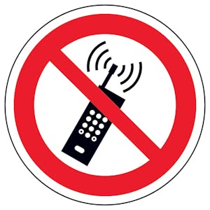 No Mobile Phone Symbol Circular Labels On A Roll