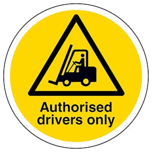 Authorised Drivers Only Circular Labels On A Roll