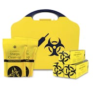 Biohazard Combination Sharps and Body Fluid Clean-Up Kit