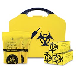 Biohazard Combination Sharps and Body Fluid Clean-Up Kit