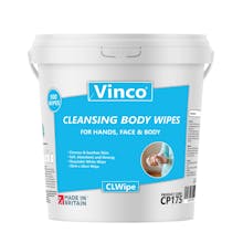 Vinco CLWipe Cleansing Body Wipes - Bucket