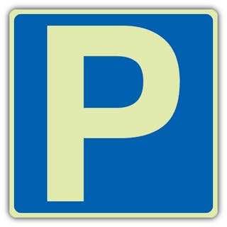 GloReflect Mandatory Blue Parking Symbol