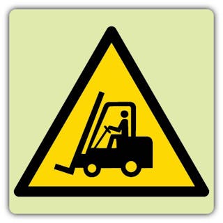 Photoluminescent Warning Forklift Trucks - Triangle - Symbol