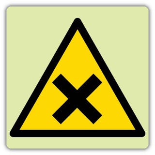 Photoluminescent Warning Harmful Symbol