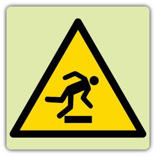 Photoluminescent Warning Trip Hazard Symbol