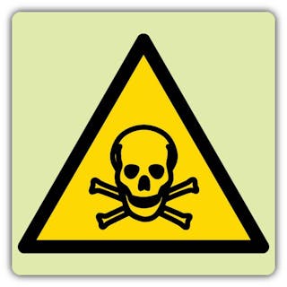 Photoluminescent Warning Poison Symbol