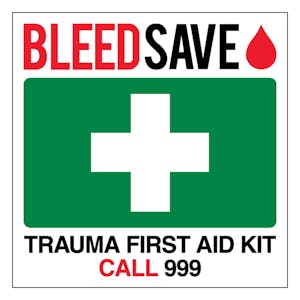 Trauma First Aid Kit - Call 999 - Square