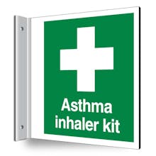 Asthma Inhaler Kit Corridor Sign