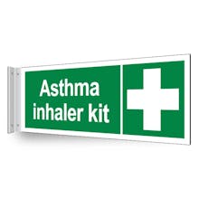 Asthma Inhaler Kit Corridor Sign - Landscape