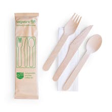 Compostable Wooden Cutlery Kit