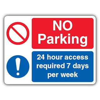 No Parking/Access Required - Dual Symbol - Landscape