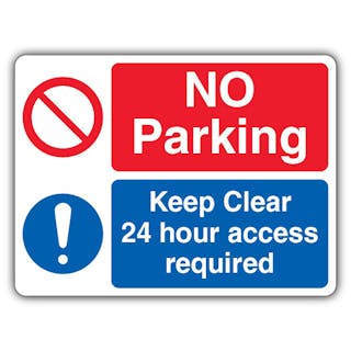 No Parking/Keep Clear/Access Required - Dual Symbol