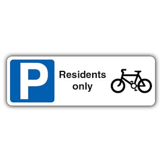 Residents Only - Black Bicycle/Mandatory Parking